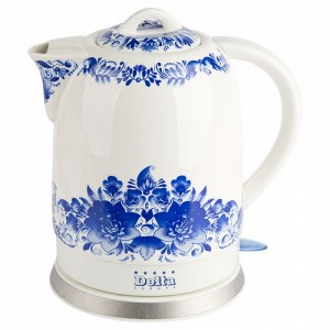 Чайник электрический DELTA DL-1233В "Синие цветы"